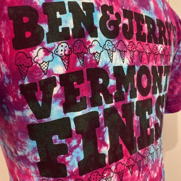 Vintage 1990s CHERRY GARCIA Ben & Jerrys Tie Dye T-SHIRT |Size Small - Picture 7 of 12